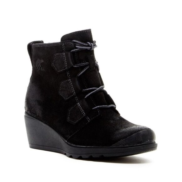 Sorel Toronto Genuine Leather Suede Wedge Lace Up Booties 8 - Picture 1 of 7